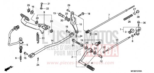 PEDAL (EXCEPT KO) VT750CA9 de 2009
